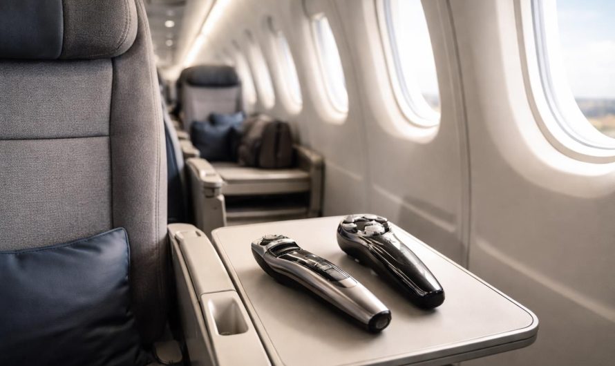 Tondeuse électrique et rasoir en avion : cabine ou soute ?