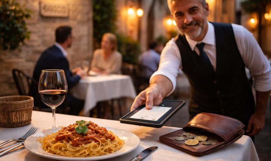 Le pourboire en Italie : Règles, « Coperto » et coutumes locales