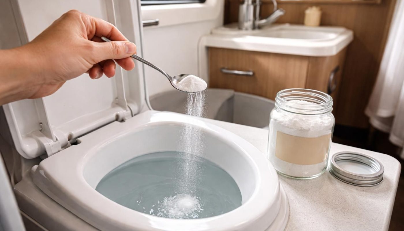 découvrez comment utiliser le bicarbonate de soude dans les wc de votre camping-car pour un entretien efficace. guide complet sur le dosage et les avantages pour garder vos sanitaires propres et sans odeurs.